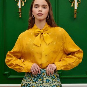 Sister Jane Penny Floral Shirt with Bow